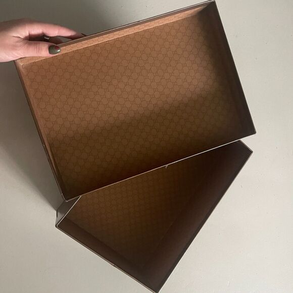 Authentic GUCCI Shoe Box Brown Gold - Picture 5 of 8